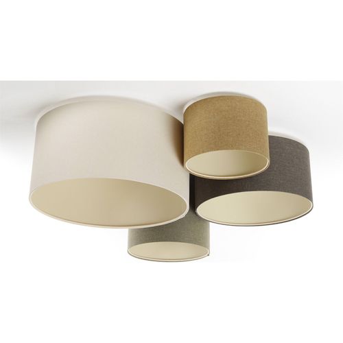 Plafonnier Boho Élégant Tissu Crème Ambiance Chaleureuse