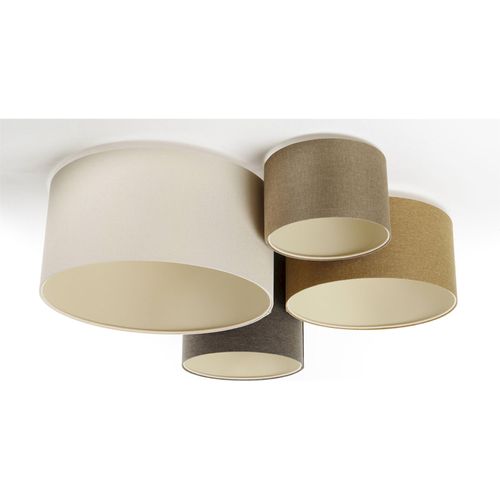 Plafonnier Boho Élégant Tissu Crème Ajustable Ambiance Chaleureuse