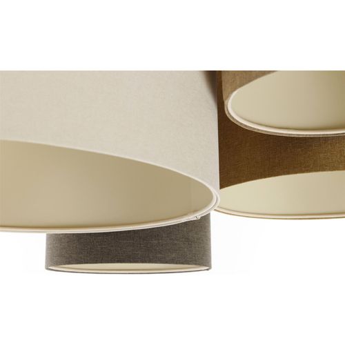 Plafonnier Boho Élégant Tissu Crème Ajustable Ambiance Chaleureuse