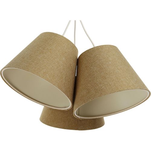 Suspension Boho Élégant Tissu Crème Ajustable Ambiance Chaleureuse