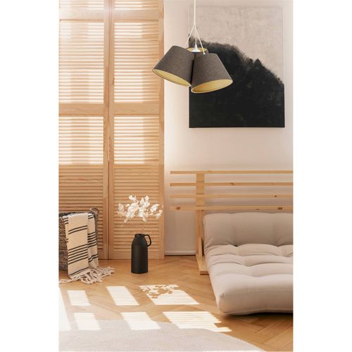 Suspension Boho Élégant Tissu Crème Pour Salon Ou Chambre