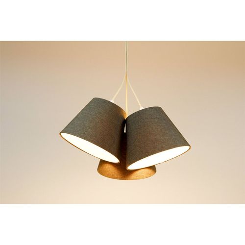 Suspension Boho Élégant Tissu Crème Pour Salon Ou Chambre