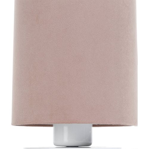 Lampe à Poser Velours Rose Poudré Pour Chambre Enfant Élégante