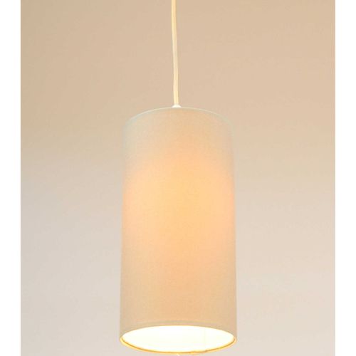 Suspension Bohème En Lin Naturel Effet Rotin Ambiance Chaleureuse D. 15 Cm - H20 Cm Beige