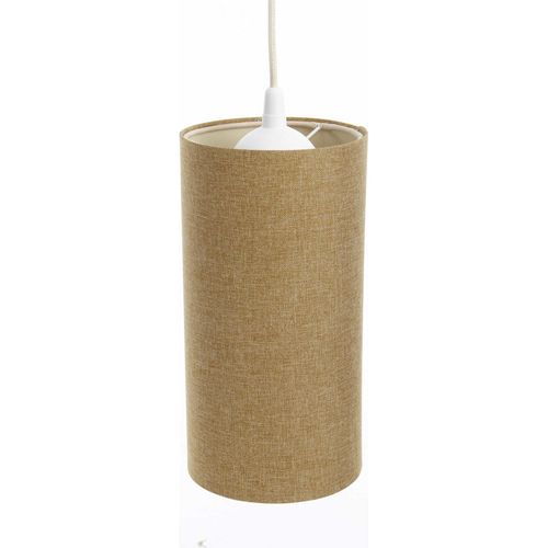 Suspension Bohème En Lin Naturel Effet Rotin Ambiance Chaleureuse D. 15 Cm - H20 Cm Beige
