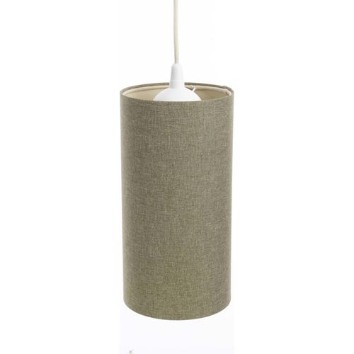 Suspension Bohème En Lin Naturel Effet Rotin Ambiance Chaleureuse D. 15 Cm - H20 Cm Beige