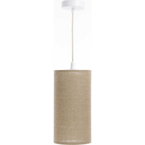 Suspension Bohème En Lin Naturel Effet Rotin Ambiance Chaleureuse D. 15 Cm - H20 Cm Beige