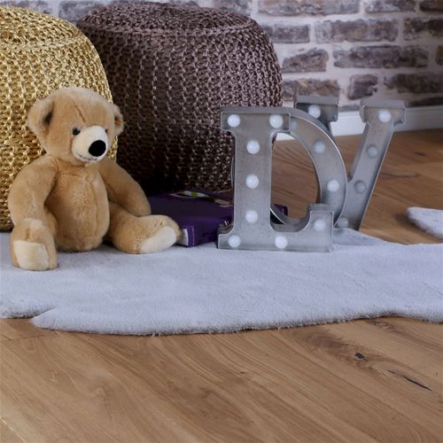 Tapis Enfant Gris Forme Baleine Doux Effet Peluche