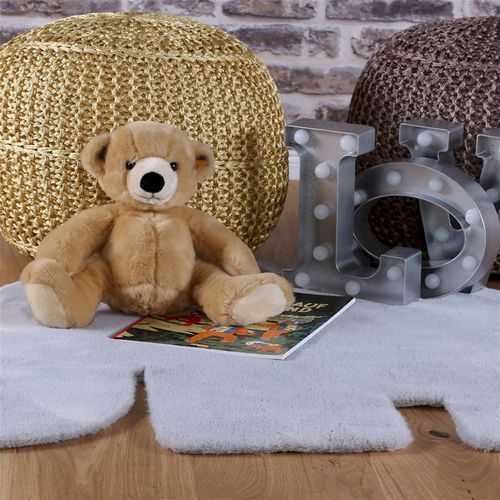 Tapis Enfant Éléphant Gris Ultra Doux Effet Fourrure