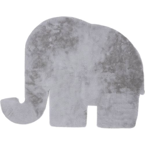 Tapis Enfant Éléphant Gris Ultra Doux Effet Fourrure
