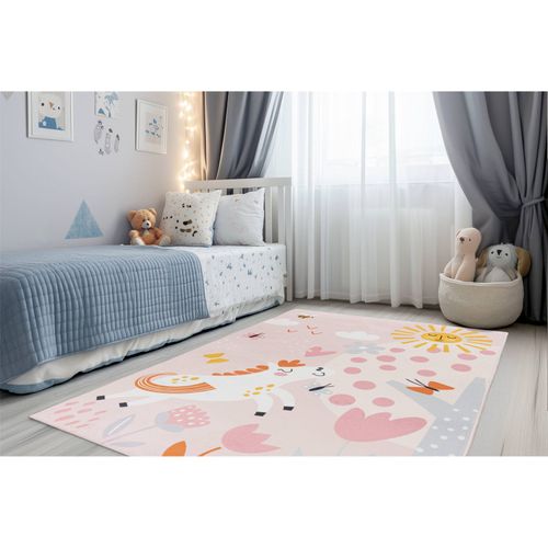 Tapis Enfant Rose Wonder Lavable Et Antiallergique 230 X 160 Cm Rose