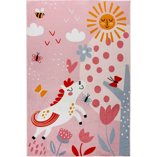Tapis Enfant Rose Wonder Lavable Et Antiallergique 230 X 160 Cm Rose