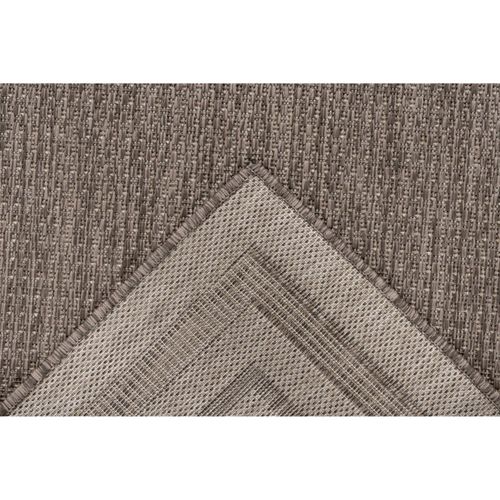 Tapis Taupe Plat En Polypropylène Hydrofuge Intérieur Extérieur 150 X 80 Cm Gris