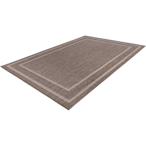 Tapis Taupe Plat En Polypropylène Hydrofuge Intérieur Extérieur 170 X 120 Cm Gris