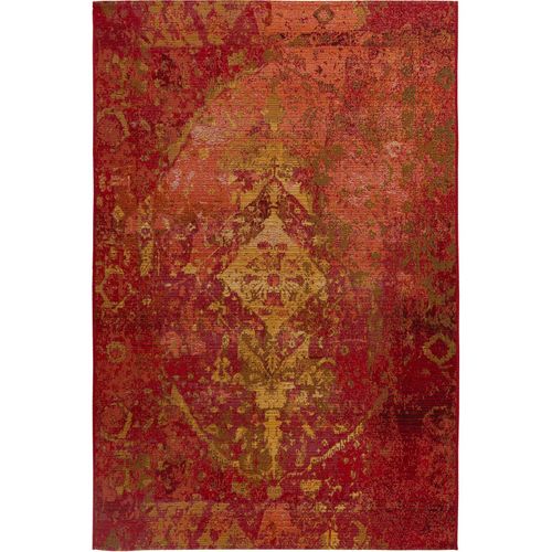 Tapis Vintage Rouge Jacquard Intérieur Extérieur Chauffant