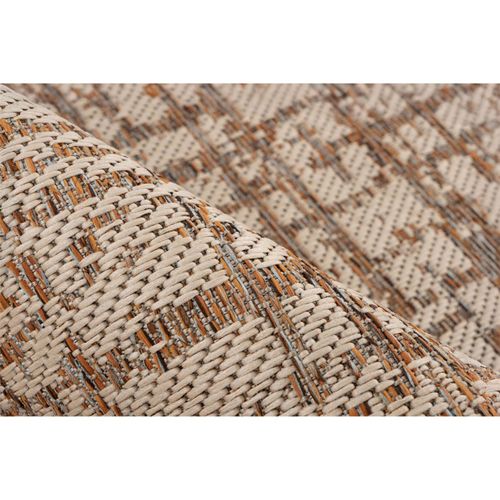 Tapis Tribal Multicolore Robuste Intérieur Extérieur 290 X 200 Cm Beige