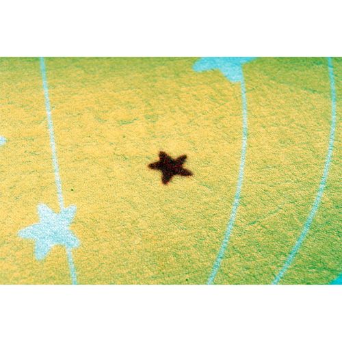 Tapis Enfant Bleu Éléphant Doux Lavable Antiallergie 160 X 115 Cm Bleu