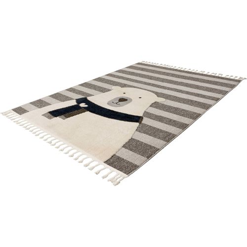 Tapis Rond Enfant Ours Gris Effet 3d Doux Et Durable 230 X 160 Cm Gris