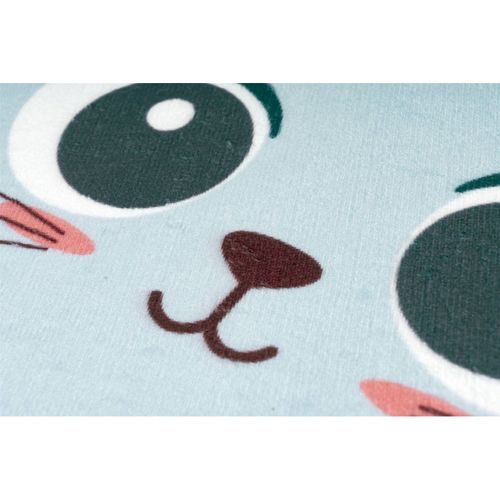 Tapis Enfant Rose Chat Doux Lavable Anti Allergie 160 X 115 Cm Rose