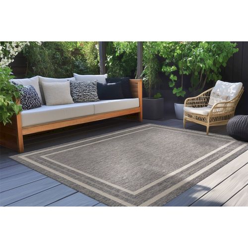 Tapis Argenté Plat Et Brillant Intérieur Extérieur 170 X 120 Cm Argent