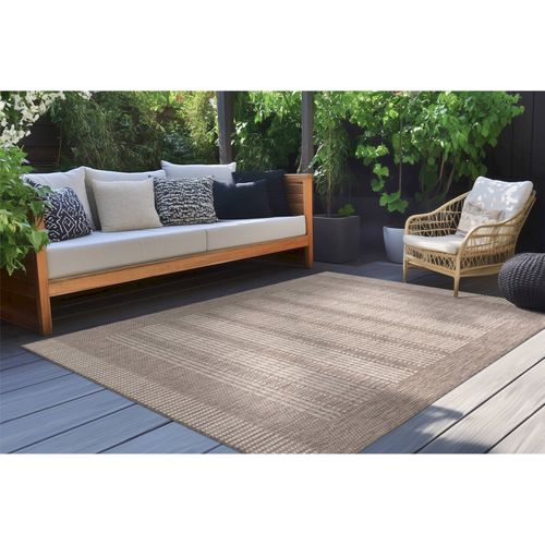 Tapis Taupe Plat Antitache Intérieur Extérieur 110 X 60 Cm Gris