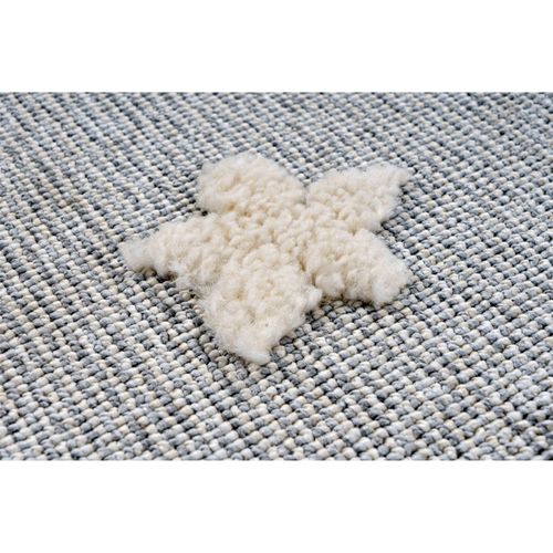 Tapis Rond Enfant Gris Étoile Effet 3d Doux Et Robuste 133 X 133 Cm Gris