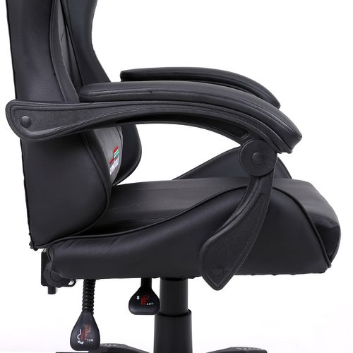 Fauteuil Gamer Ams-800-dark Coloris Noir - Coussin Lombaire et Appuie Tête