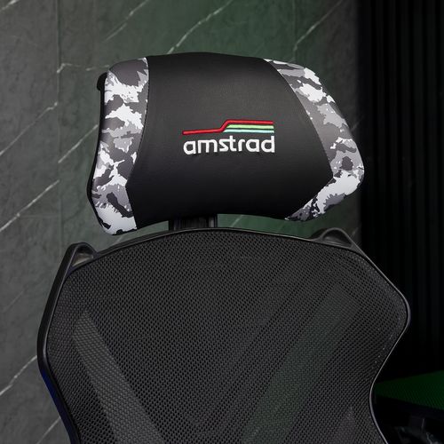 Fauteuil Gamer Noir et Design Camouflage - Tissu En Maille Respirante