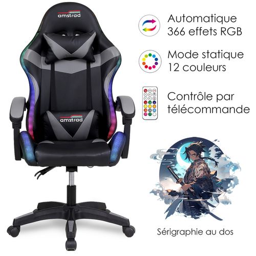 Fauteuil Samurai 900-led-samurai - Serigraphie "samurai" - Eclairage LED 366 Effets - Télécommande