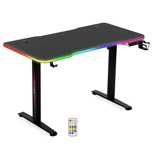 Bureau Informatique Electrique Gamer Desk120t-led-vortex Assis Debout - Rgb - 1m20 - Télécommande