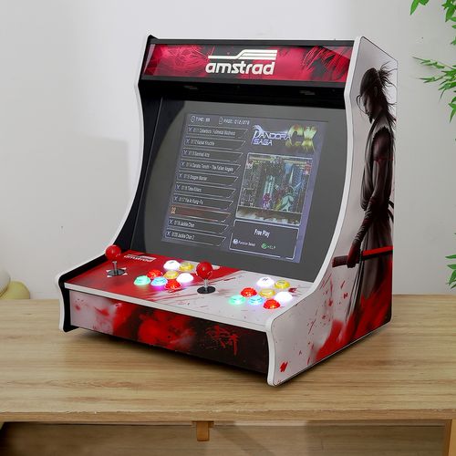 Borne D'arcade Bartop-fighters Avec 2700 Jeux - Ecran 19" 4:3 - 2 Joueurs - 16 Boutons
