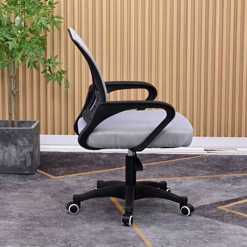 Chaise De Bureau Office-light-grey  Fauteuil Informatique - Coloris Gris Et Tissu Mesh