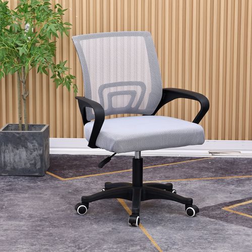 Chaise De Bureau Office-light-grey  Fauteuil Informatique - Coloris Gris Et Tissu Mesh