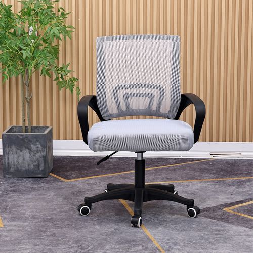 Chaise De Bureau Office-light-grey  Fauteuil Informatique - Coloris Gris Et Tissu Mesh