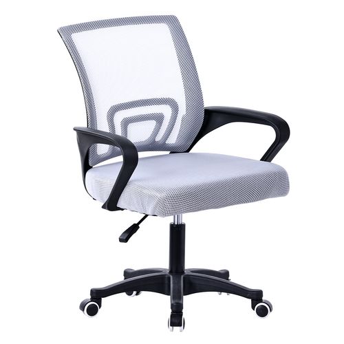 Chaise De Bureau Office-light-grey  Fauteuil Informatique - Coloris Gris Et Tissu Mesh