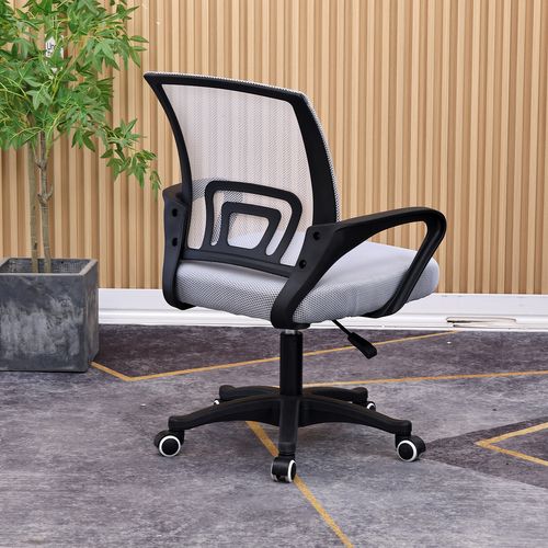 Chaise De Bureau Office-light-grey  Fauteuil Informatique - Coloris Gris Et Tissu Mesh
