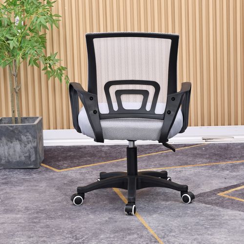 Chaise De Bureau Office-light-grey  Fauteuil Informatique - Coloris Gris Et Tissu Mesh