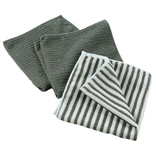 3 Torchons Microfibre Cuistot Kaki