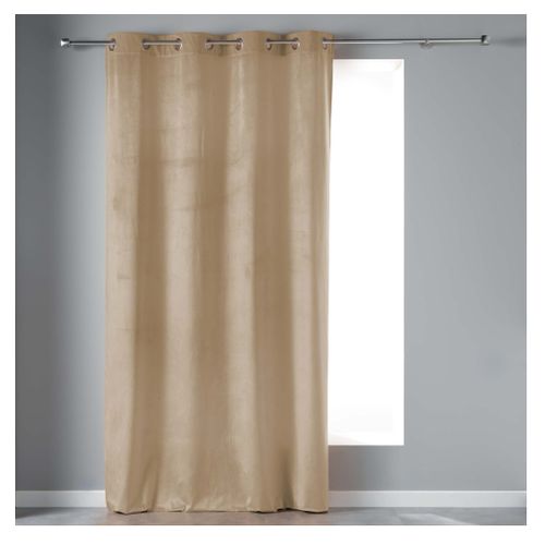 Rideau à Oeillets Velours 140 X 240 Cm Velvetina Sable