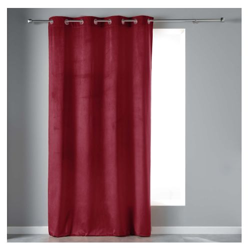 Rideau à Oeillets Velours 140 X 240 Cm Velvetina Bordeaux