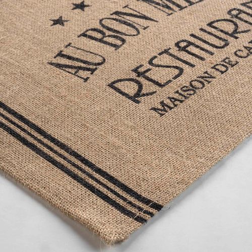 Set De Table Jute 30 X 45 Cm Au Bon Menu Noir