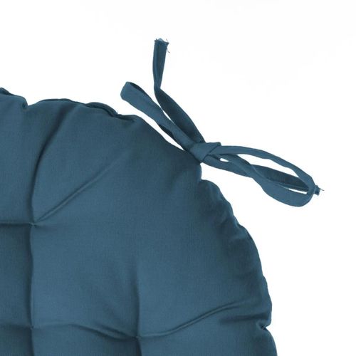 Galette De Chaise Ronde 38 Cm Bleu Canard