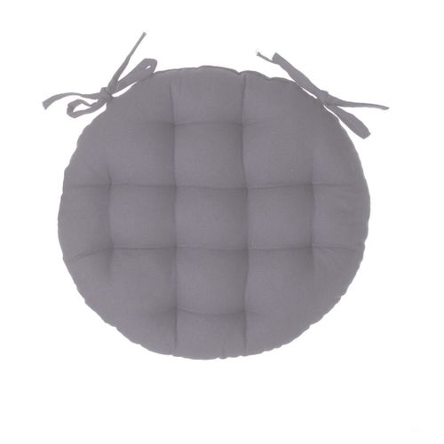 Galette De Chaise Ronde 38 Cm Gris
