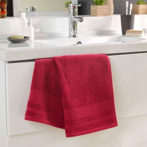Serviette De Toilette 50 X 90 Cm Tendresse Rouge