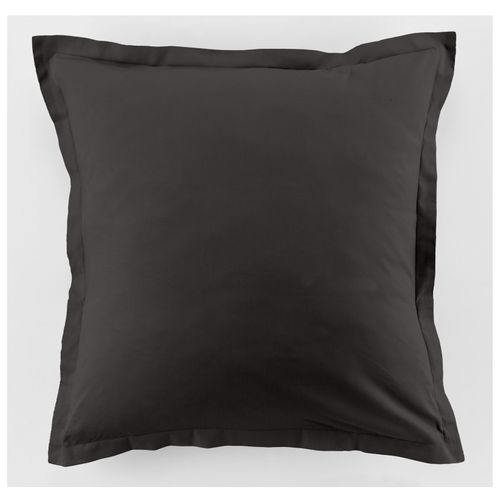 2 Taies D'oreiller Uni 63 X 63 Cm Passion Anthracite