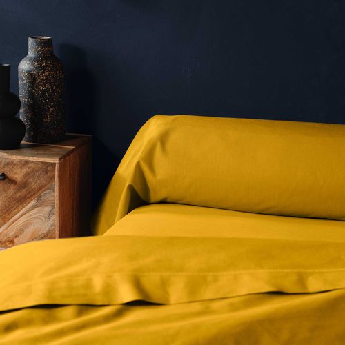 Taie De Traversin 85 X 185 Cm Couleur Emotion Jaune Curry