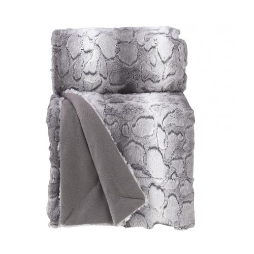 Plaid à Poils 127 X 152 Cm Siberie Gris