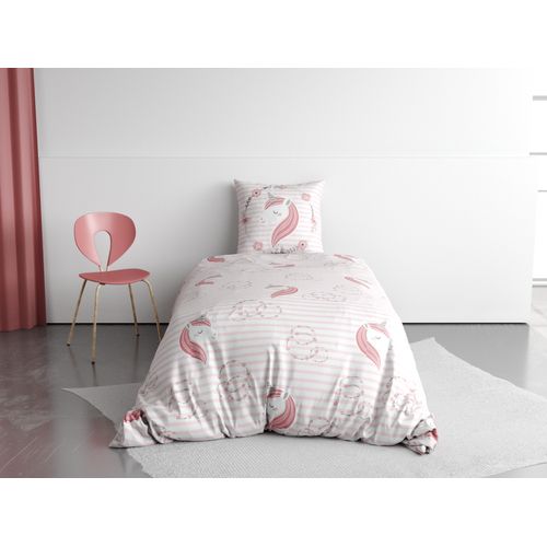 Housse De Couette + 1 Taie 140 X 200 Cm Rina Petite Licorne