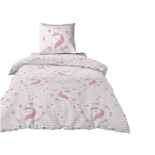 Housse De Couette + 1 Taie 140 X 200 Cm Rina Petite Licorne