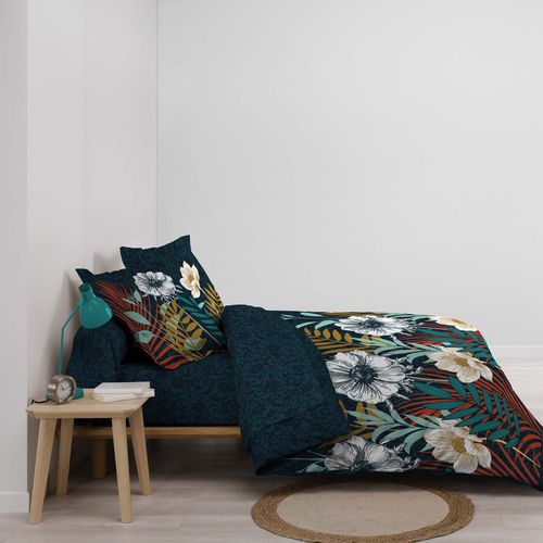 Housse De Couette Coton 6 Pieces 240 X 260 Cm Fleur D'adison